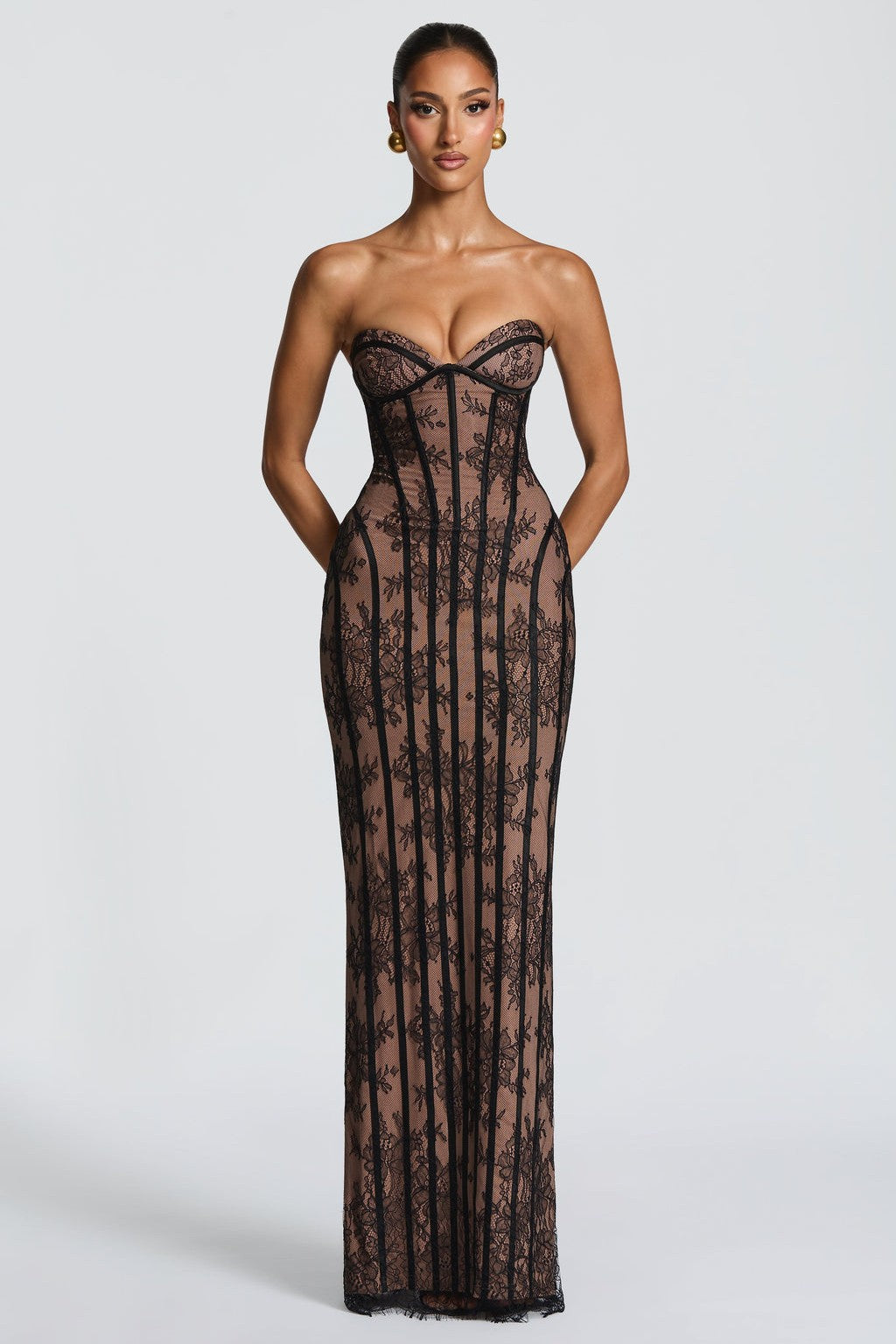 Kira | Off-Shoulder Lace Sweetheart Maxi Dress