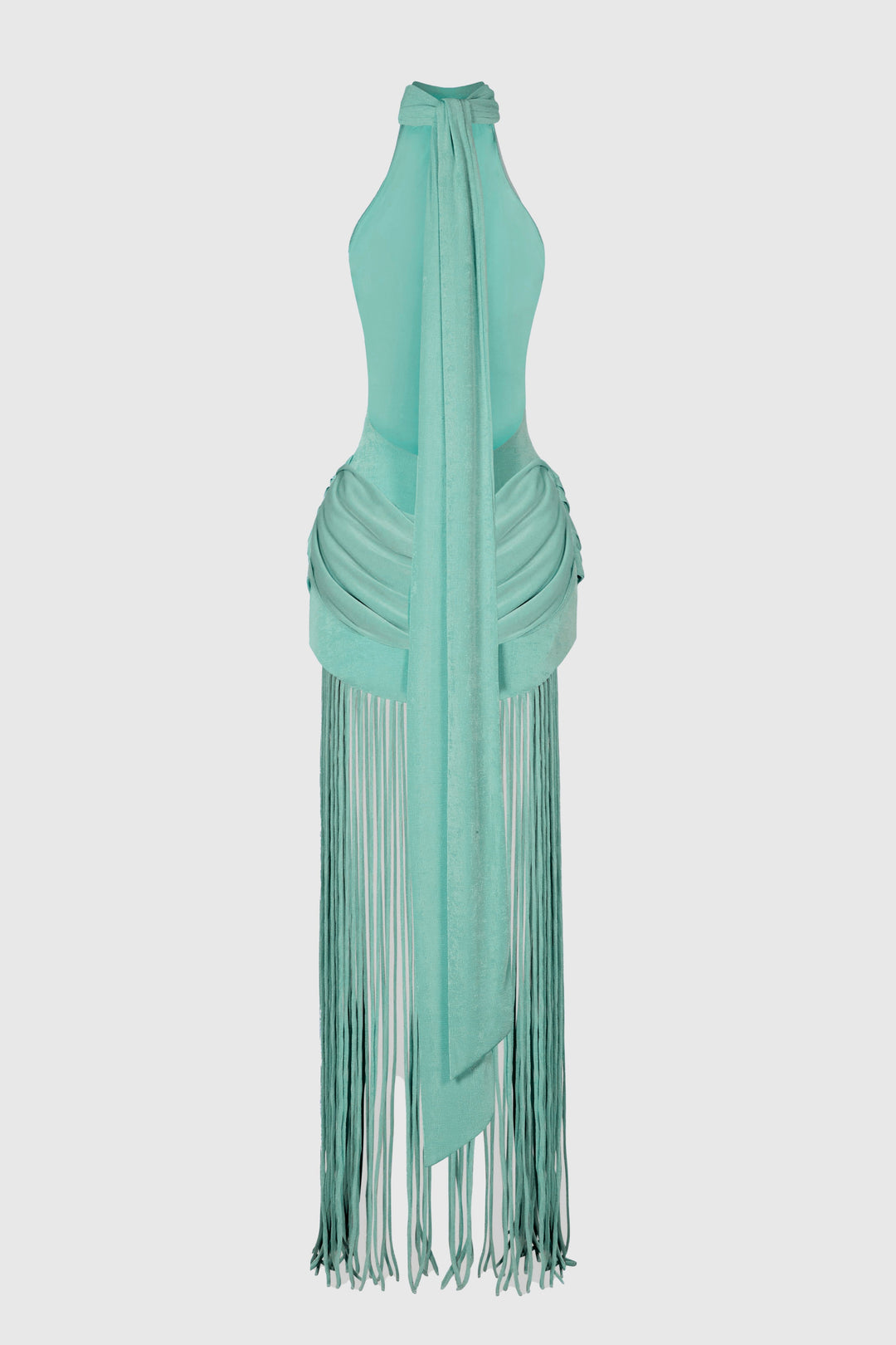 Halina | Tassel Halter Neck Maxi Dress