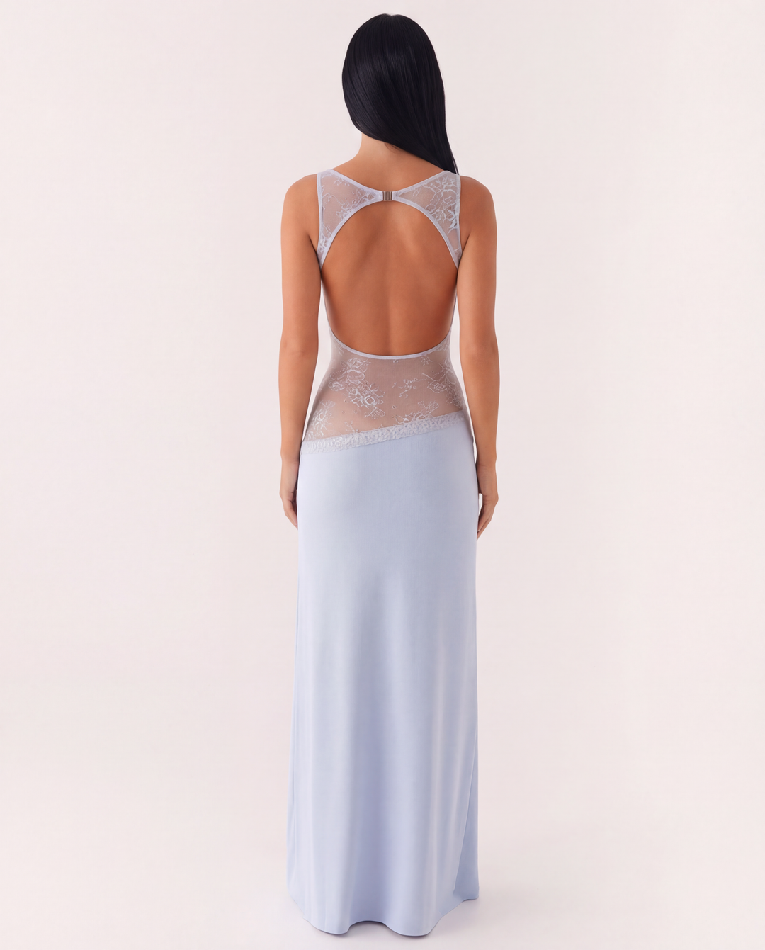 Marta | Lace Waist Open Back Maxi Dress