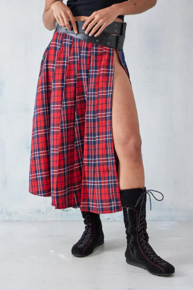 Kim | Maxi Kilt with Pleated Design