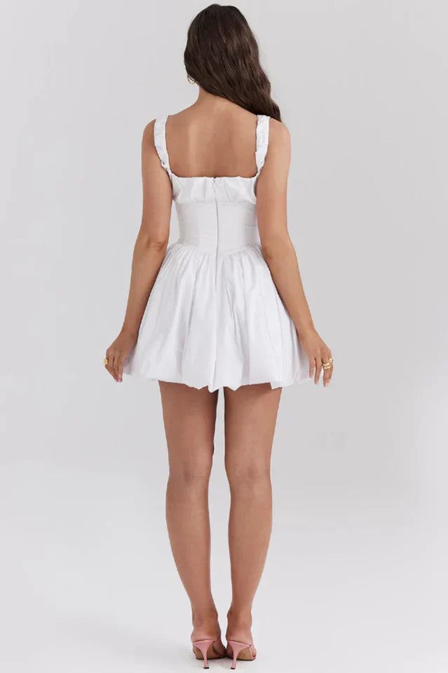 Cora | Puff Mini Dress with Gathered Skirt