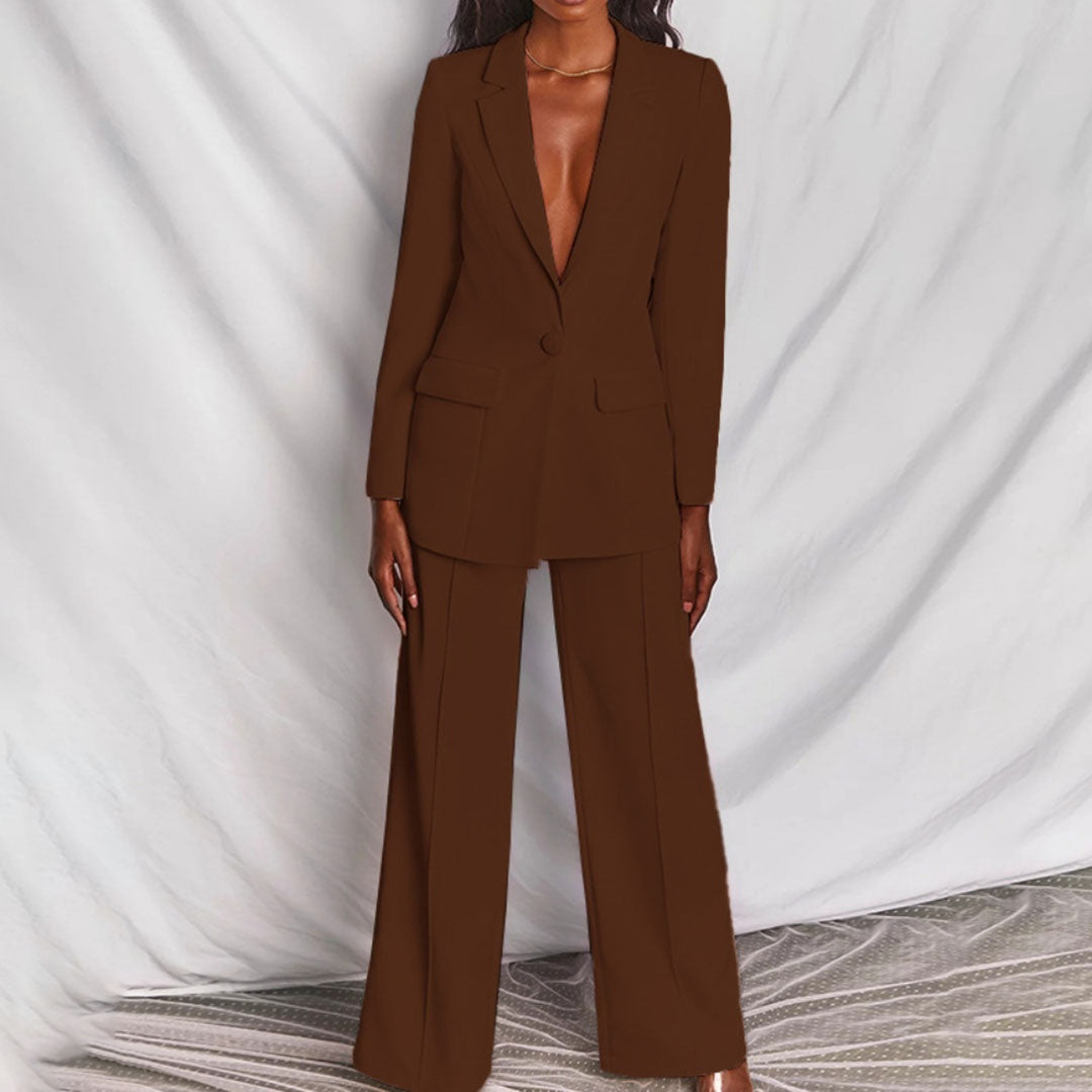 Nadia | Blazer &amp; Wide Leg Pant Co-ord Set