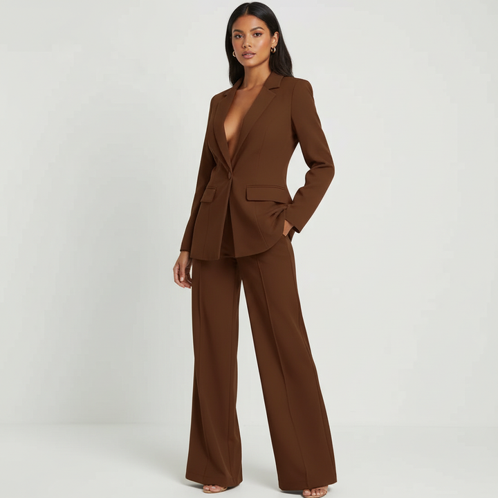 Nadia | Blazer &amp; Wide Leg Pant Co-ord Set