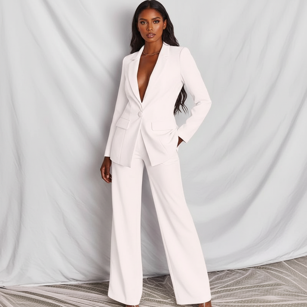 Nadia | Blazer &amp; Wide Leg Pant Co-ord Set