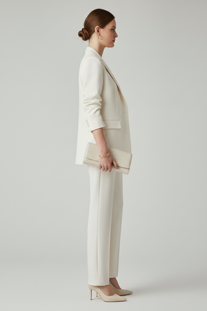 Noor | Structured Blazer &amp; Straight-Leg Pant Set