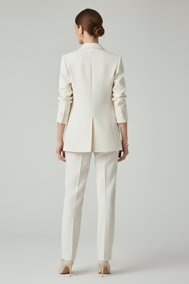 Noor | Structured Blazer &amp; Straight-Leg Pant Set