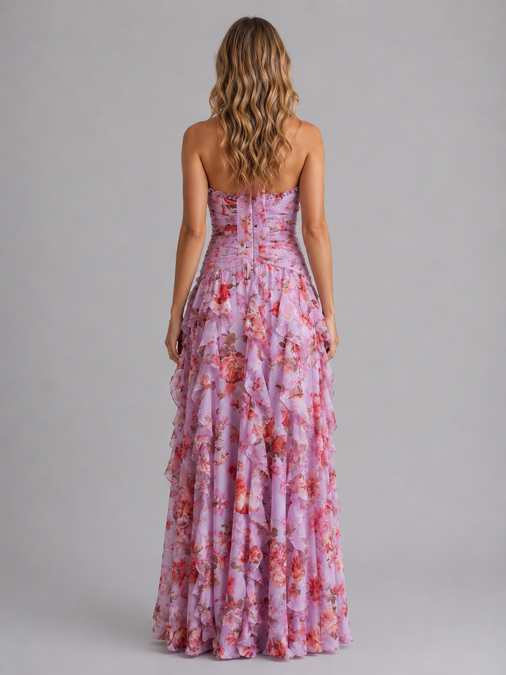 Elodie | Floral Halter Maxi Dress
