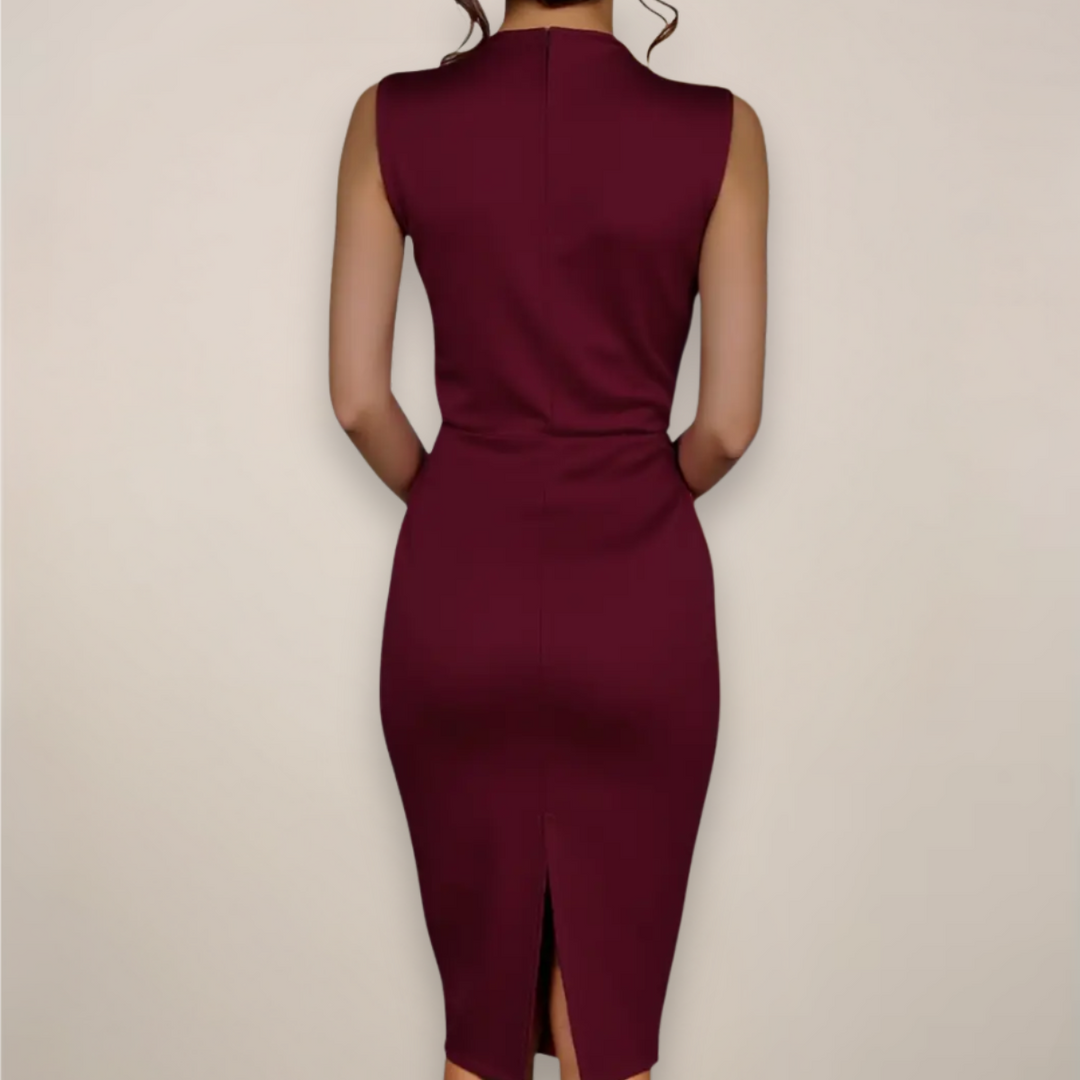 Liv | Sleeveless Sheath Cocktail Midi Dress