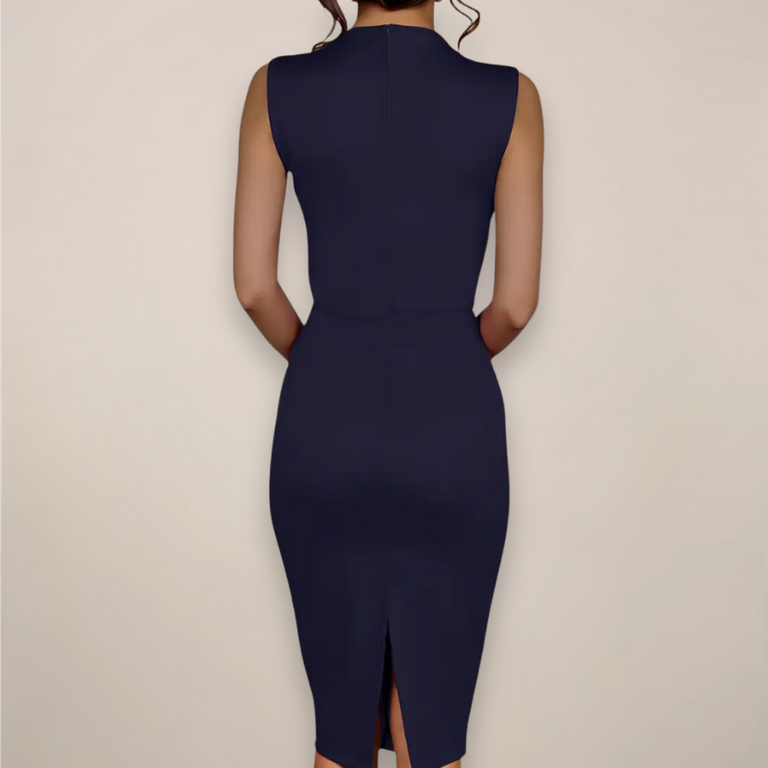 Liv | Sleeveless Sheath Cocktail Midi Dress