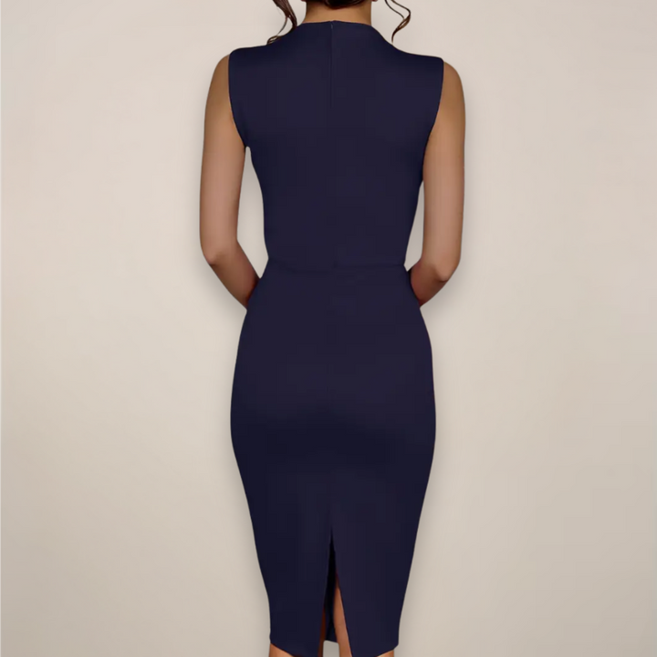 Liv | Sleeveless Sheath Cocktail Midi Dress