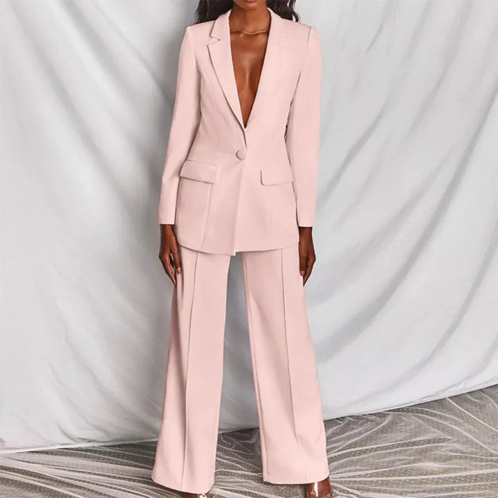 Ravelle | Longline Tailored Wide-Leg Pant Suit