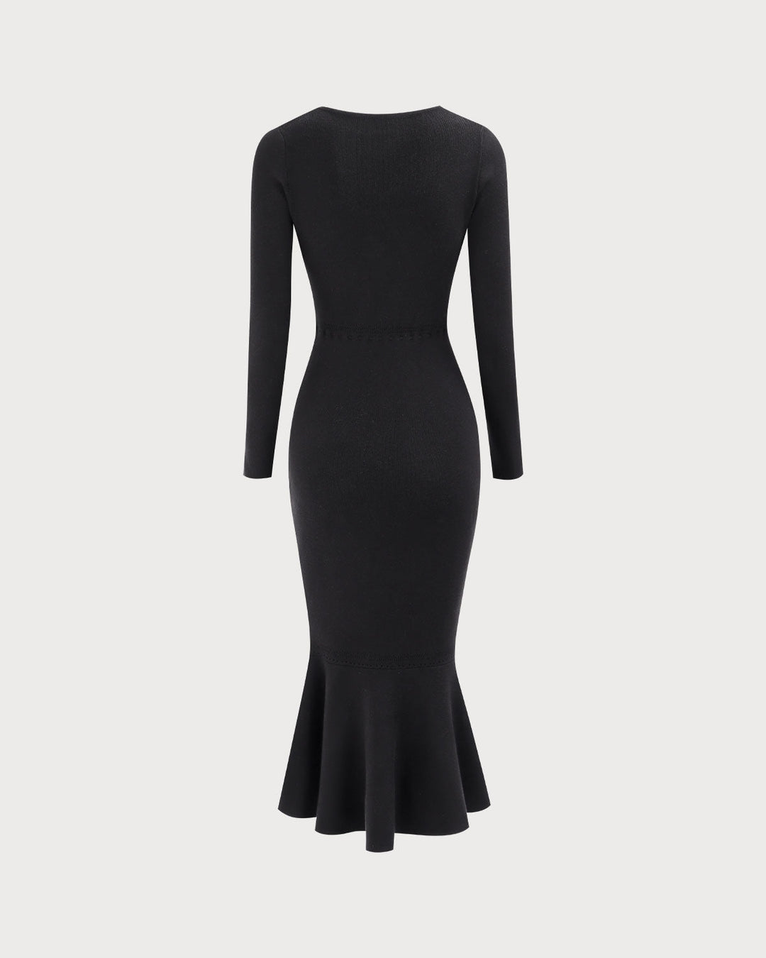 Cleona | Square Neck Mermaid Sweater Maxi Dress