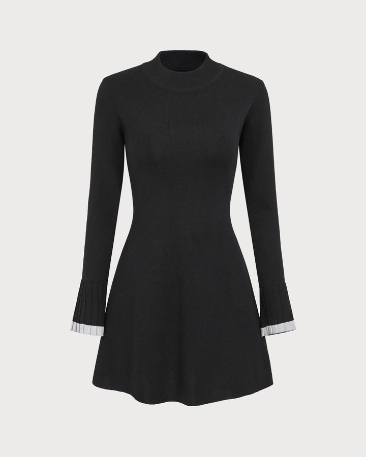 Imogen | Contrast Long Sleeve Sweater Mini Dress